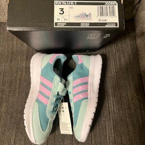 girls light blue and ink shoes